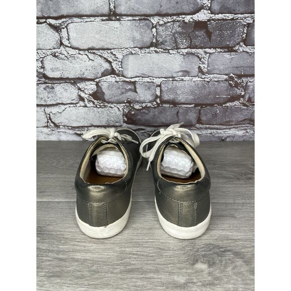 Frye Kerry Pewter Leather Low Top Lace Up Fashion Sneakers Women's Sz 7M US/38EU - Picture 4 of 16